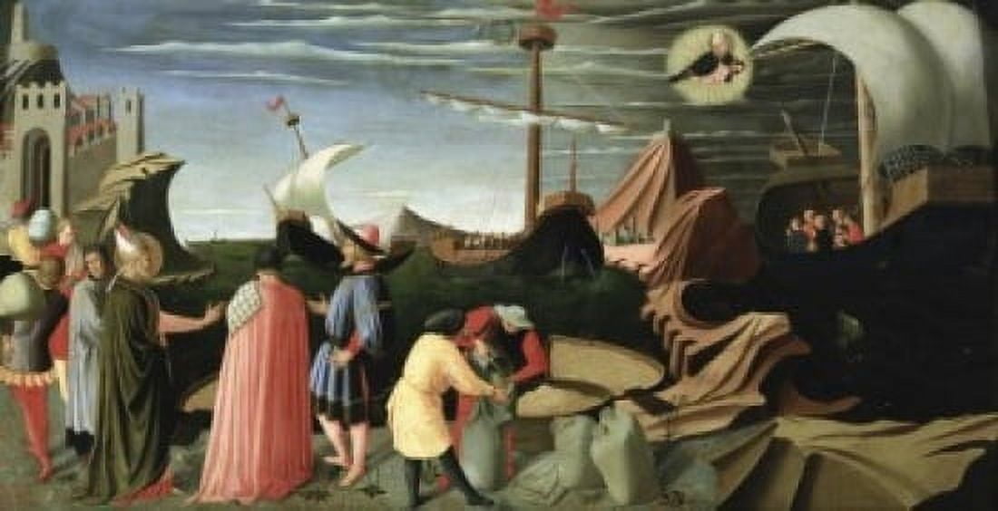 Predella Triptych The Story of Saint Luke Fra Angelico (ca 1400-1455Italian) Tempera on Board Pinacoteca Nazionale Pergia Canvas Art - (24 x 36)