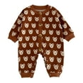 thumbnail image 1 of Preemie Boy Clothes Creme Leotard Baby Warm Bear Footie Romper Thick Jumpsuit Winter Outerwear, 1 of 3