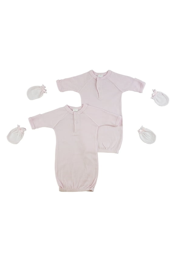 Preemie Girls Gowns and MIttens