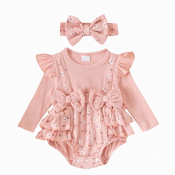 Preemie Newborn Infant Baby Girls Clothes Ribbed Bodysuit Baby Weave Baby Clothes: Long Sleeve Romper For Boys And Girls 3-6 Months