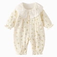 thumbnail image 1 of Preemie Newborn Infant Baby Girls Clothes Ribbed Bodysuit Newborn Infant Boys Girls Long Sleeve Letter Print Romper Bodysuit Newborn For Children Clothes,letter romper 9-12 Months, 1 of 8