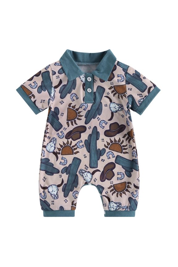 Preemie Newborn Infant Baby Girls Clothes Ribbed Bodysuit for 12-18 Months Preemie Western Baby Cowboy Clothes Neutral Fall Romper Outfit For Boy Girl Infant