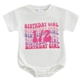 thumbnail image 1 of Preemie Newborn Infant Baby Girls Clothes Ribbed Bodysuit&nbsp; for 3-6 Months Baby Half/1st Birthday Outfit Baby Boy Girl Birthday Bubble Romper Tshirt Bodysuit Short Sleeve Jumpsuit, 1 of 7