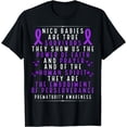 thumbnail image 1 of Preemie Purple Ribbon Power of Faith Prematurity Awareness T-Shirt, 1 of 3