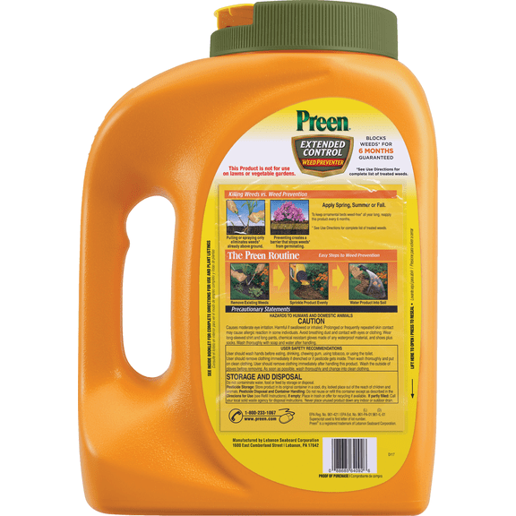 Preen Extended Control Weed Preventer - Single Pack Residential Use, Standard Application