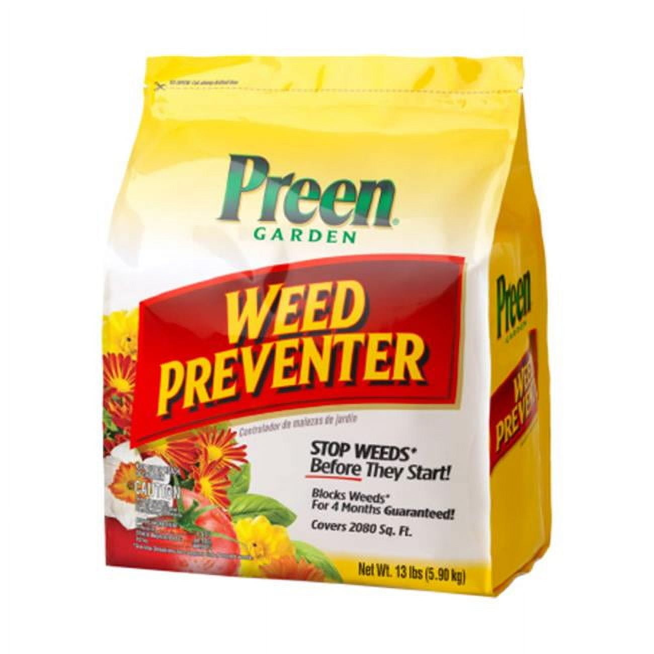 Preen Garden Weed Preventer, 13 lbs Bag, Yellow