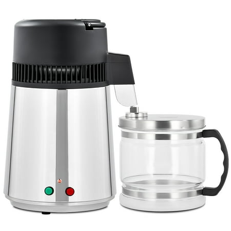 Preenex 1 Gallon/ 4L Home Stainless Steel Water Distiller w/ Glass Bottle