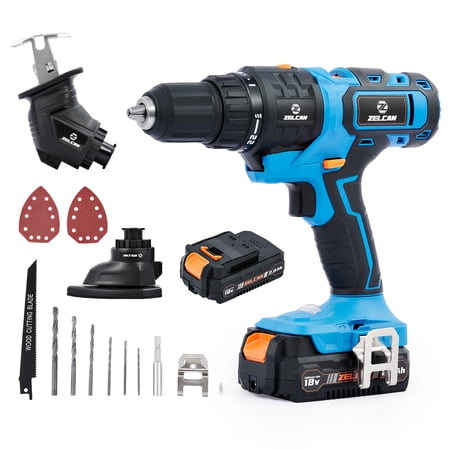 Preenex 18V Max Power Tool Combo Kit 3 Tool Cordless Drill Combo Kit w Drill Saw Sander