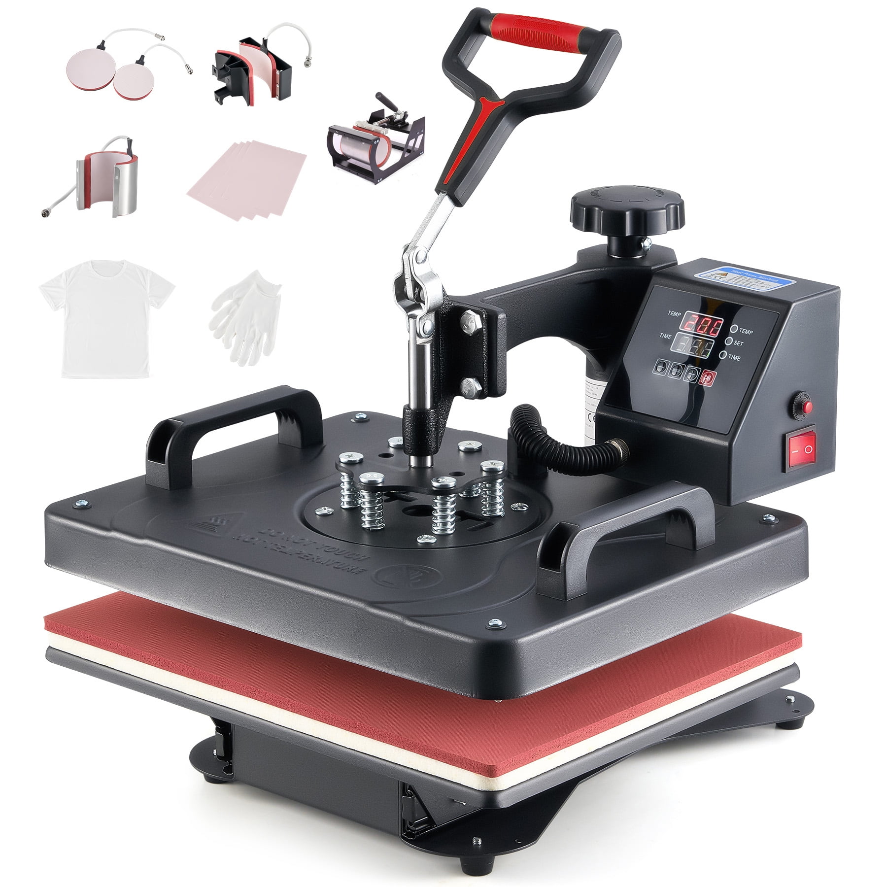 Preenex Growthrill 5 in 1 12"x15" Heat Press Machine with 360 Degree Swivel