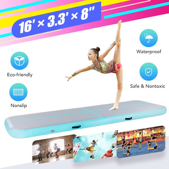 Preenex Air Track Inflatable Home Gymnastics Tumbling Mat Drop Stitch Pvc Quick Fill