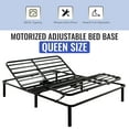 Preenex Electric Adjustable Bed Frame with Remote Control, Queen, Black
