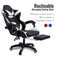 thumbnail image 1 of Preenex Ergonomic & Lumbar Support Gaming Chair Rocker, White, 1 of 12
