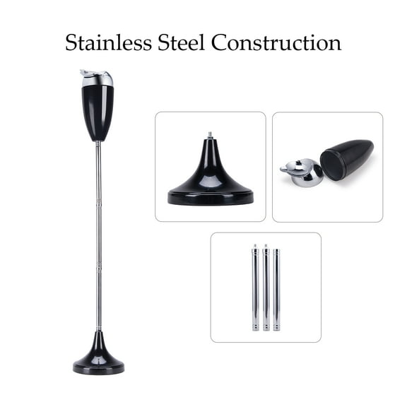 Preenex Floor Stand Up Ashtray Self-Cleaning Waterproof Adjustable Standing Ashtray for Cigarette Butts Black
