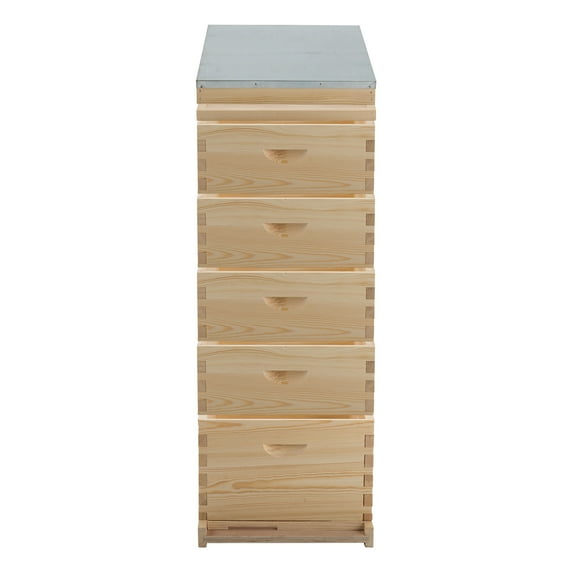 Preenex Langstroth Beehive Kit with Metal Roof, Wooden, Multi-color