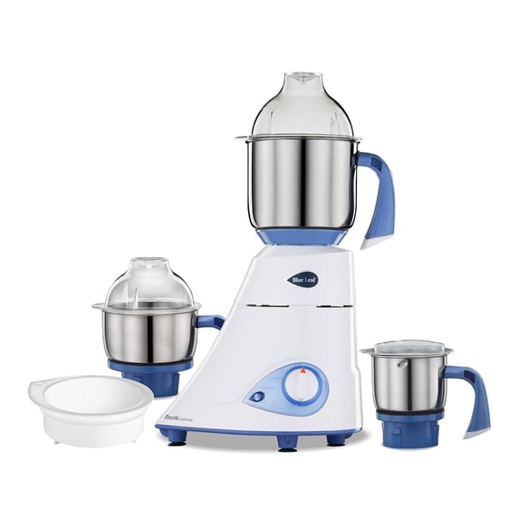 Preethi Blue Leaf Diamond MG-214 mixer grinder 750 watt (Blue/White), 3 jars & Flexi Lid, FBT motor