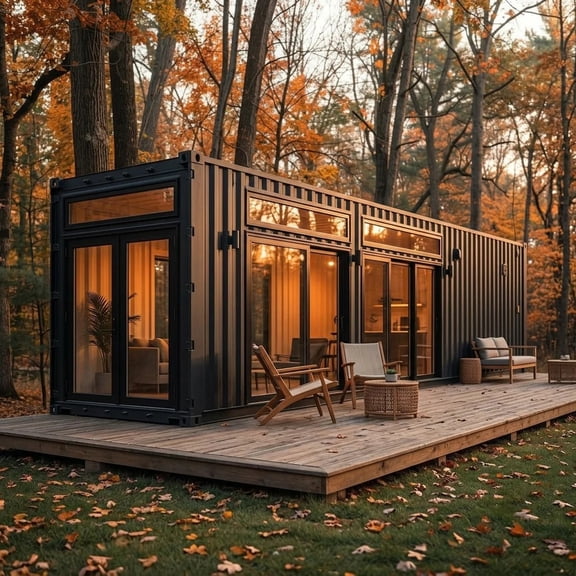 Prefab1 320 sq. ft. Modern Luxury Container Home  Fully Installed, Turnkey Solution