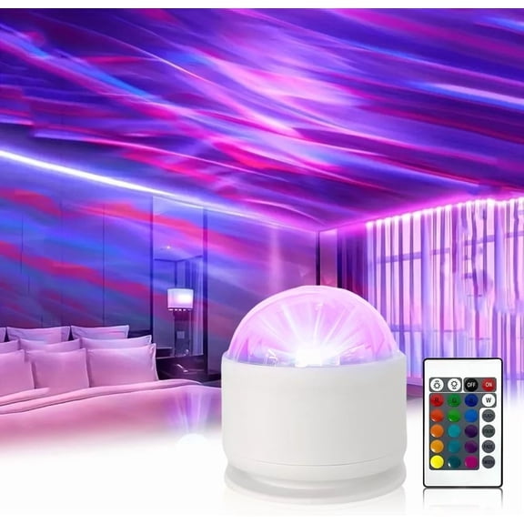 Preferable Magical Northern Night Lights Lamp，2026 New Galaxy Projector,Water Ripple Projector Light, Versatile Aurora Night Light for Bedroom, Decorative LED Night Lamp for Home Decor (16color)
