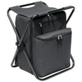 thumbnail image 1 of Preferred Nation 12 Can Seated Cooler Thermocooler with Folding Chair, Black, 1 of 4