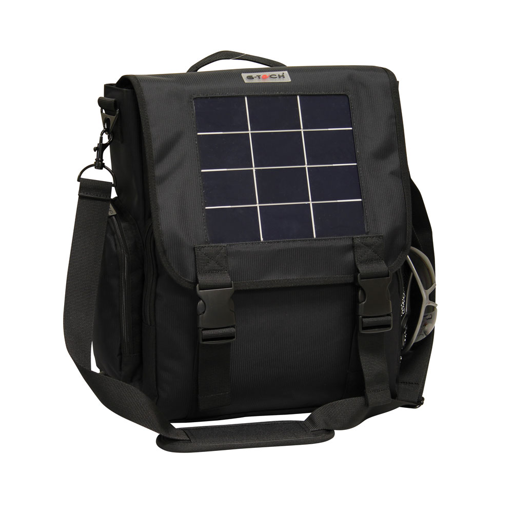 Preferred Nation P5283 Solar Messenger/Backpack Black OSFA - image 1 of 2