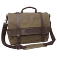 thumbnail image 1 of Preferred Nation P6343.BRN 12 x 15 x 4 in. Ford Wax Canvas Messenger, Brown, 1 of 1