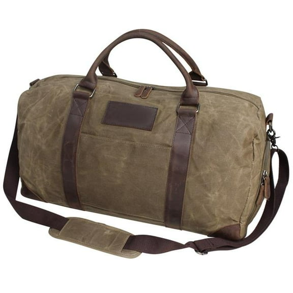 Preferred Nation P6347.BRN 11 x 21 x 11 in. Ford Wax Canvas Duffel, Brown