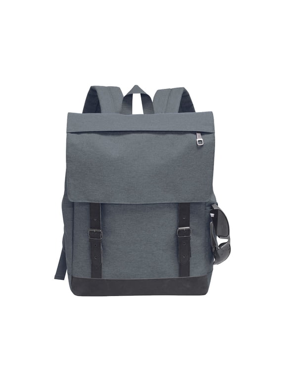 Soho Backpack, 600D Poly Canvas, Grey, 12"x4"x16"H