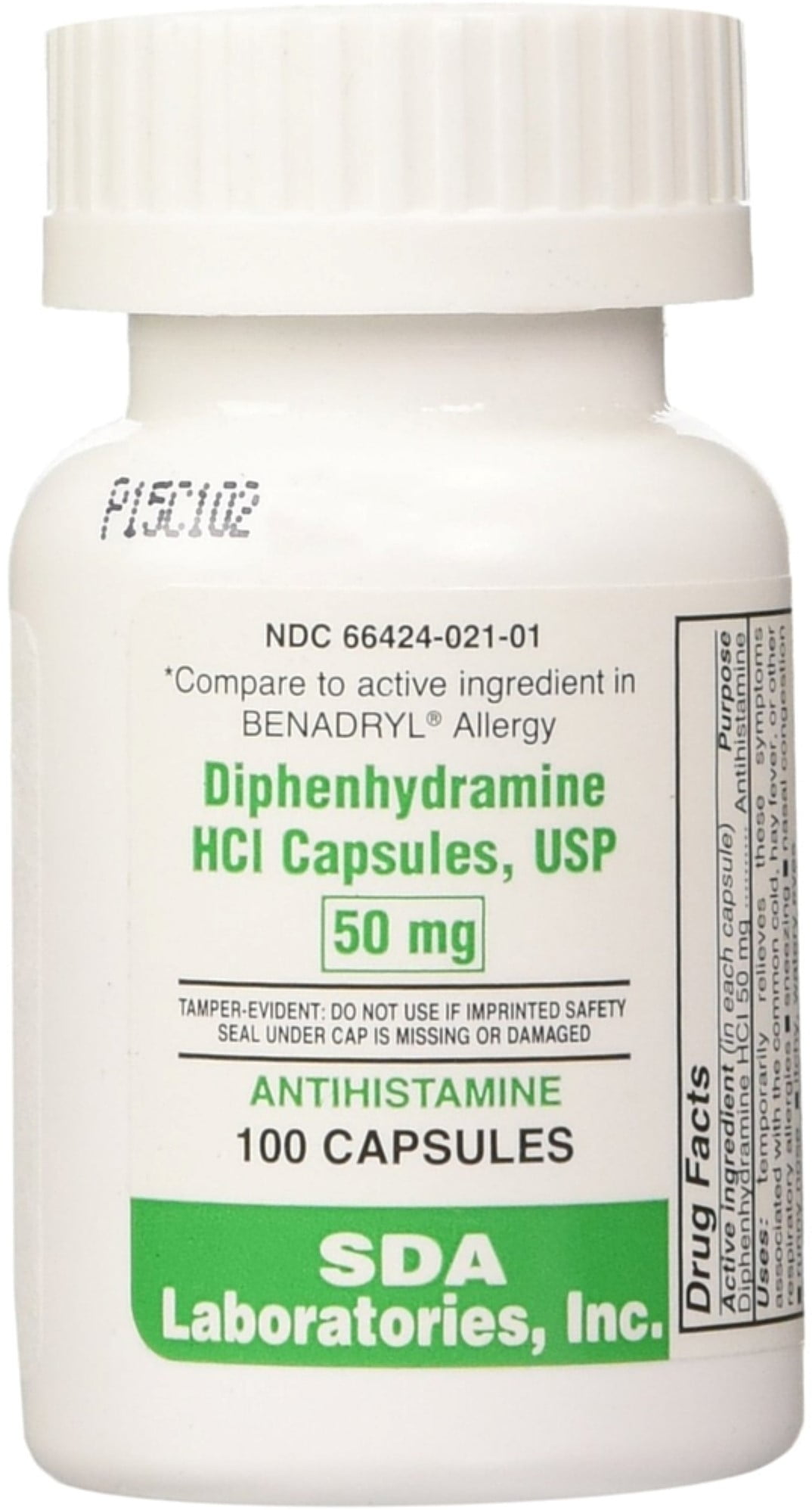 Preferred Plus Allergy Diphenhydramine Capsules 50mg 100 Each - (Pack of 6)