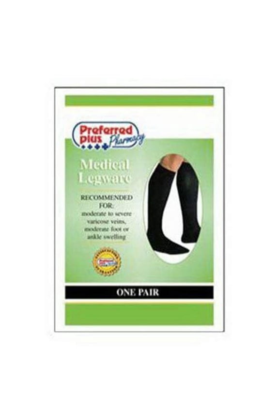 Preferred Plus Men's Medical Legware Sock, Small, Black