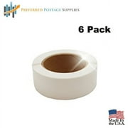 Preferred Postage Supplies Super Gloss Clear Round Stickers Clear Retail Package Seals Mailing Seals Envelope Seals 1" Round Circle Wafer Stickers 500 Per Roll (1 Roll Per Box) (6 Rolls) Made In USA
