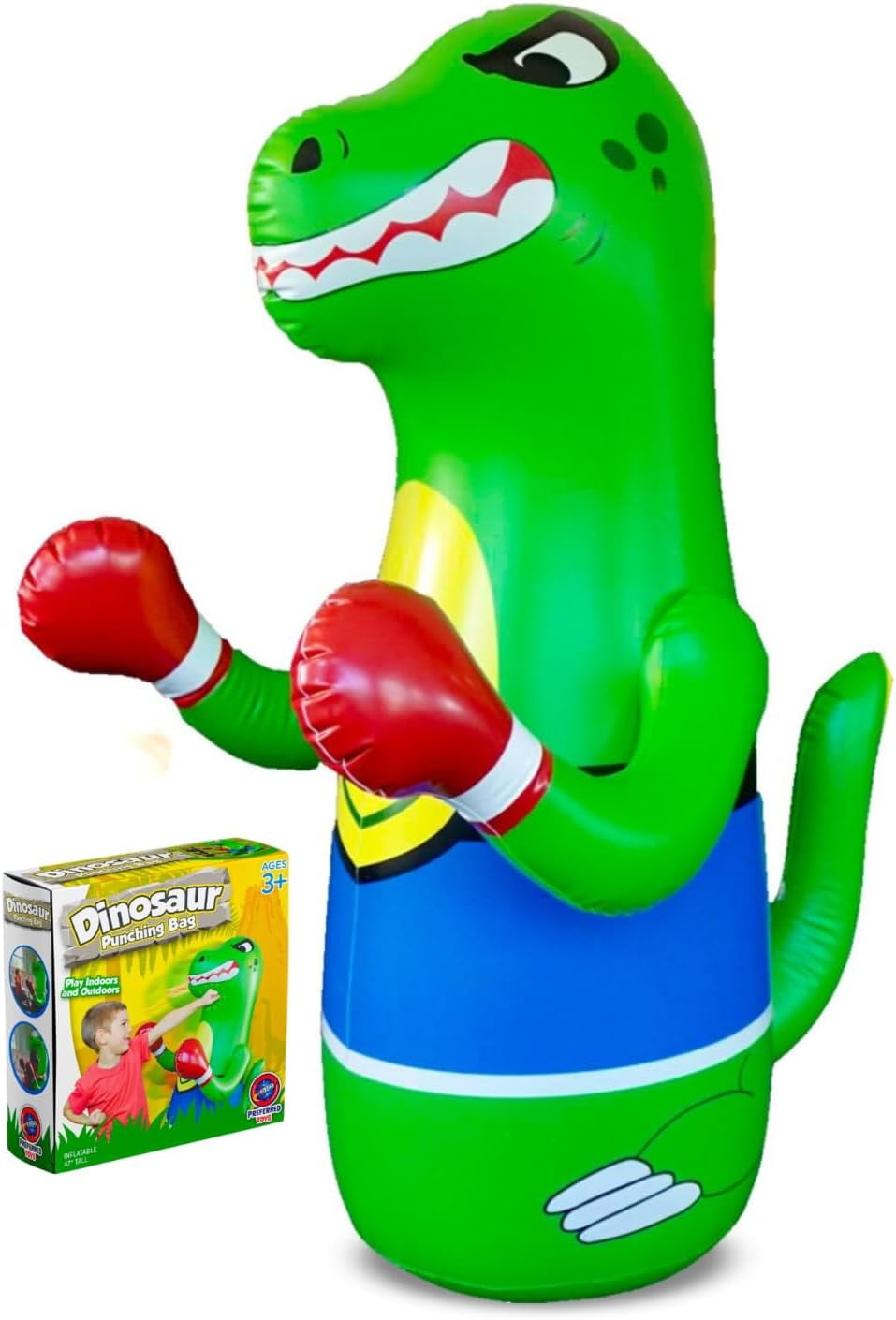 Preferred Toys Inflatable Dinosaur Punching Bag for Kids with Instant