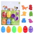thumbnail image 1 of Prefilled Easter Eggs with Toys,12pc Fillable Easter Eggs and Fake Bug Toys Set Bulk,Colorful Bright Empty Plastic Easter Eggs Basket Stuffers Fillers for Egg Hunt Easters Party Favors Surprise Gift, 1 of 6