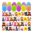 thumbnail image 1 of Prefilled Easter Theme Party Eggs With Toys Inside Basket Stuffers Egg Fillers Easter Egg Hunt Rabbit Classroom Prize Prefilled Easter Eggs With Rubber Toys, 1 of 7