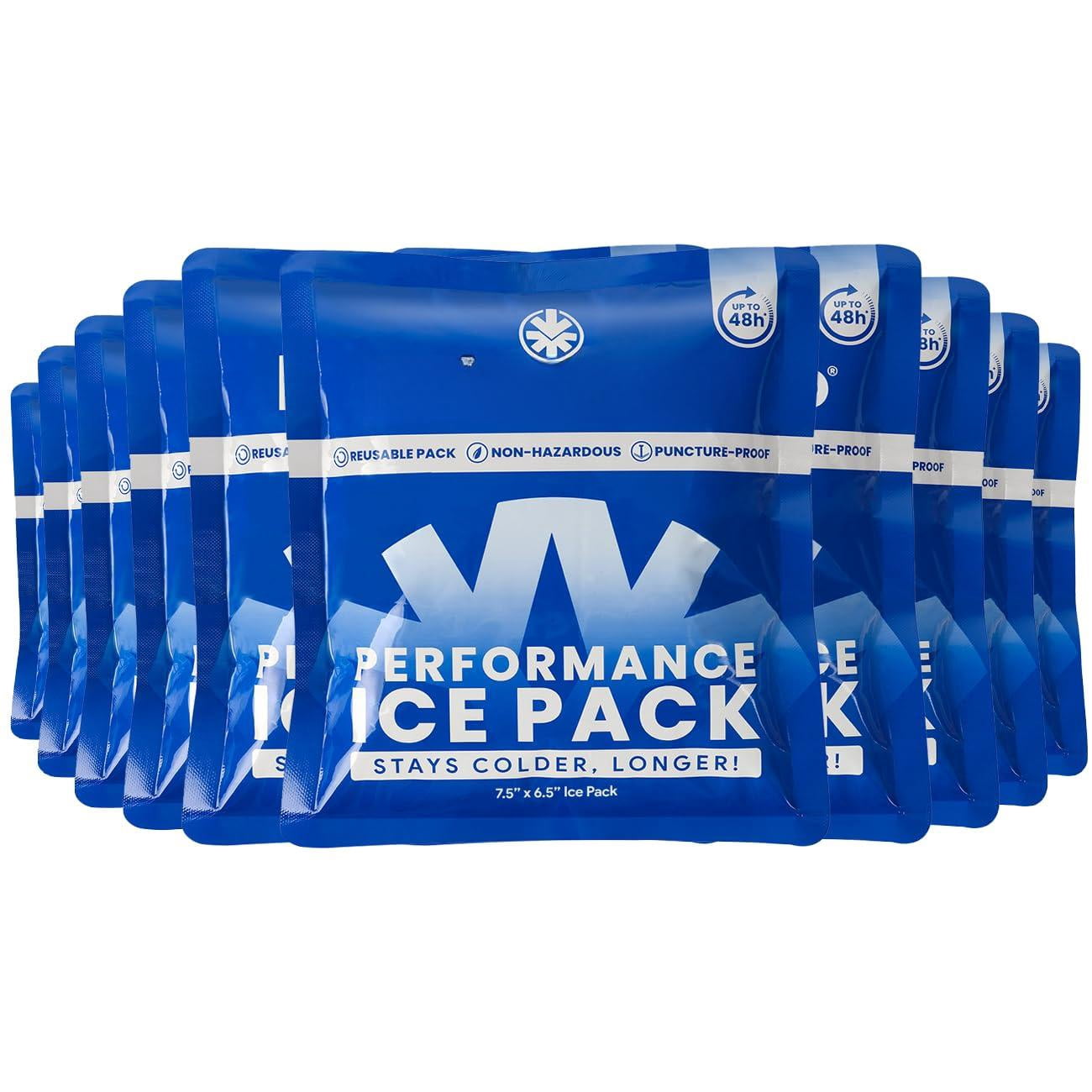 Prefilled Reusable Ice Packs For Coolers | Long Lasting Freezer Blocks Camping  Lunch Bags & More 48 Hour Cooler Pack Technology