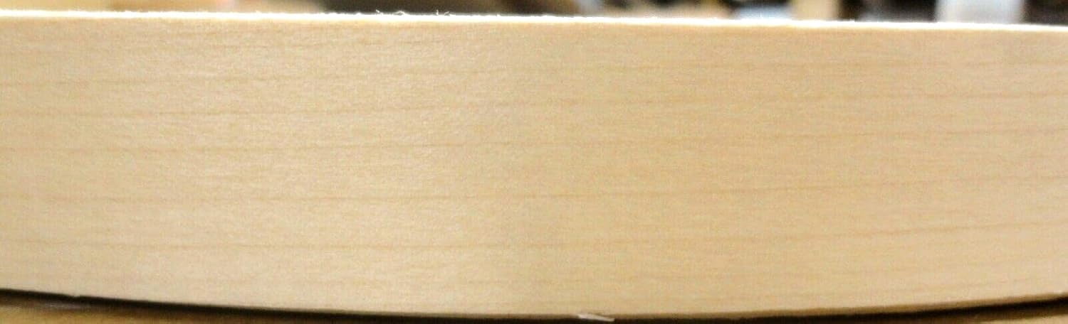 Birch Wood Veneer Edgebanding Tape - 7/8" X 50' Roll, Preglued, Iron-On For Cabinets & Furniture (Made In USA)