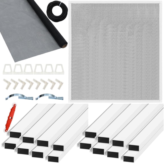 Preframed Window & Door Screens 40'' X 40'' 4-Pack DIY Kit
