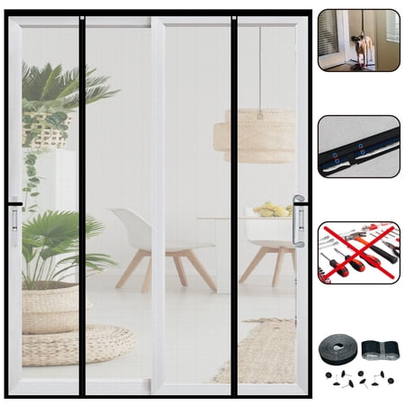 Preframed Window & Door Screens Gray Fit Door Size Up To 60 x 80 inch