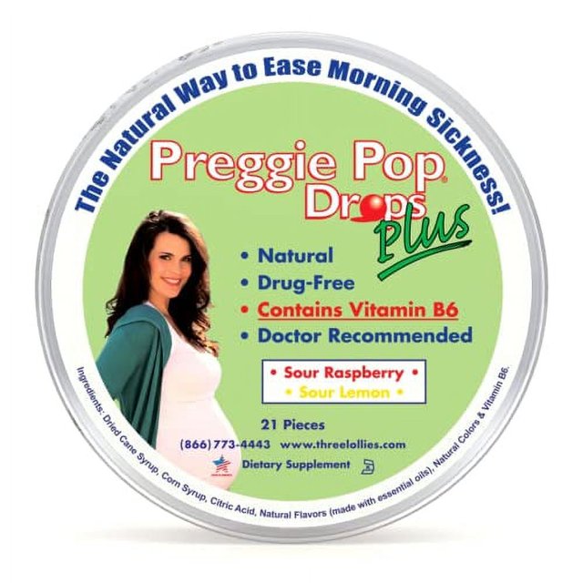 Preggie Pop Drops Plus 21 Drops Vitamin B6 for Morning Sickness
