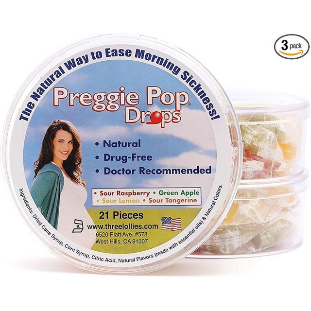 Preggie Pop Drops helps Morning Sickness During Pregnancy (3 pack, 63