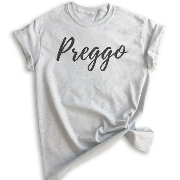 Preggo Shirt, Unisex Women's Shirt, Pregnancy Shirt, New Mom Shirt, Baby Announcement Shirt, Heather Ash, Medium