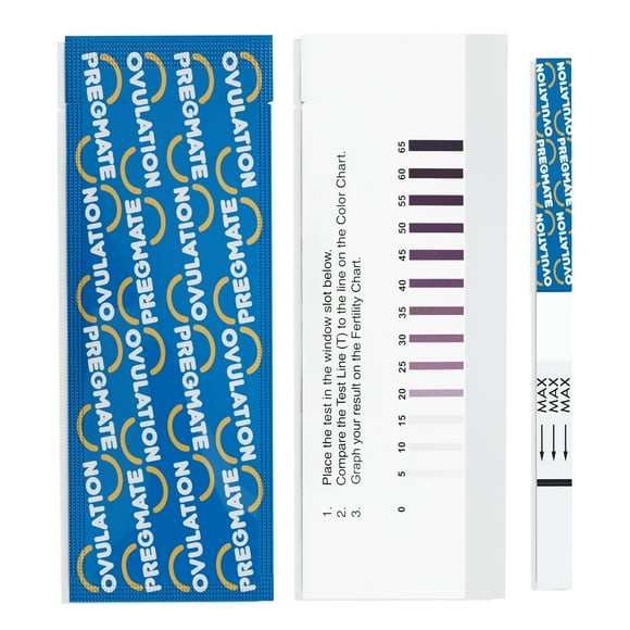 Pregmate 25 Ovulation Test Strips with Numeric LH Result Quantitative Predictor Kit (25 Count)
