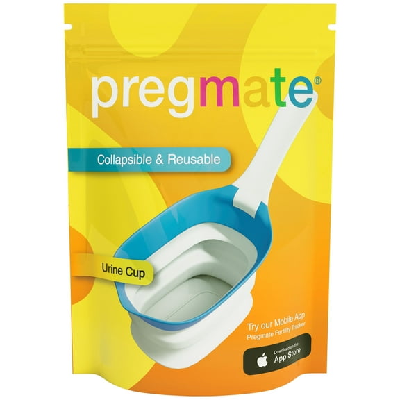 Pregmate Collapsible Urine Collection Cup for Ovulation and Pregnancy Test Strips