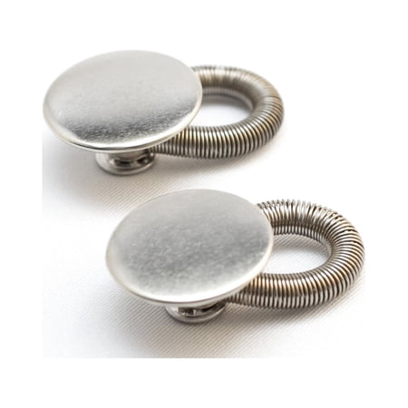 Pregnancy 2-Pack Spring Button Pant Extender - Premium, sturdy metal - Adds up to 2" instantly!