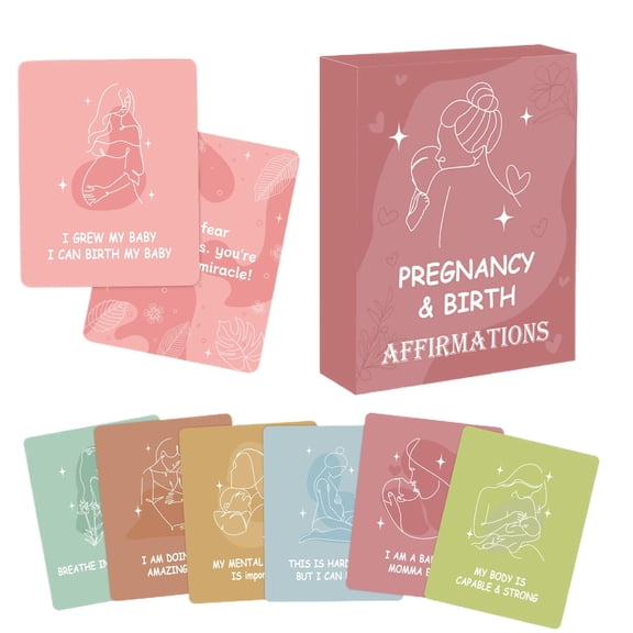 Pregnancy Affirmation Cards - 50 Daily Affirmations, Positive Motivational Quotes For Women, Pregnancy Must Haves, Motivational Inspirational Mindfulness Encouragement For Women Mothers Parents