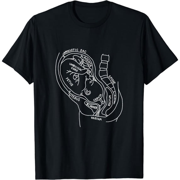 Pregnancy Anatomy Doula Midwife Mom Obstetrician OB GYN T-Shirt