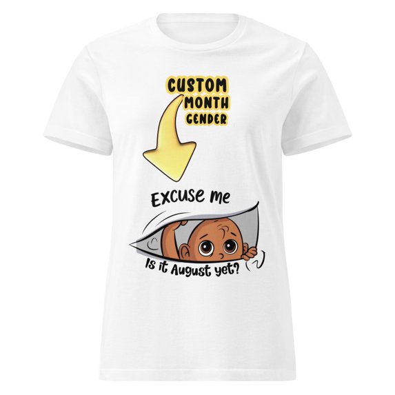 Pregnancy Announcement Baby girl Custom Shirt (L)