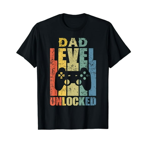 Pregnancy Announcement Dad Level Unlocked Soon To Be Father Black T-Shirt