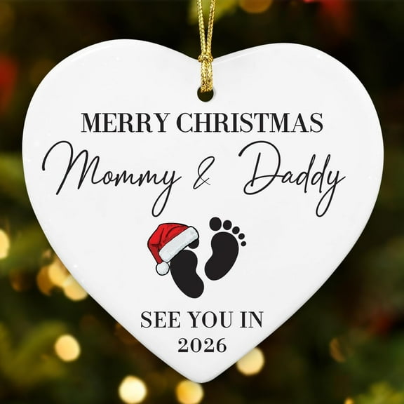 Pregnancy Announcement Gifts for Husband Wife Family, Gender Reveal Gifts, Pregnancy Gift for Expecting Mom, for New Mom, New Dad, New Parents - Ornament