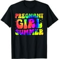 thumbnail image 1 of Pregnancy Announcement Reveal Pregnant Girl Summer Baby T-Shirt, 1 of 2