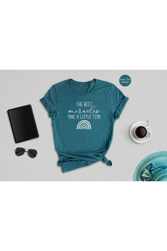 Pregnancy Announcement Shirt: 'Miracles Take Time' New Parent Gift SWEATSHIRT All Size S-5XL