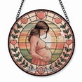thumbnail image 1 of Pregnancy Announcement Stained Glass Suncatcher Window Hanging – Personalized Window Hanging Gift for Man, Woman, Family or Friends, Christmas 2025 Keepsake, 1 of 5